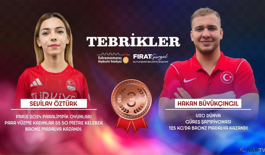 Başkan Görgel, Kahramanmaraşlı milli sporcuları tebrik etti!