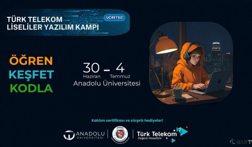 Anadolu Üniversitesi'nden ücretsiz yazılım kampı.