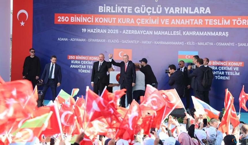 Cumhurbaşkanı Erdoğan anahtar teslim töreninde konuştu!