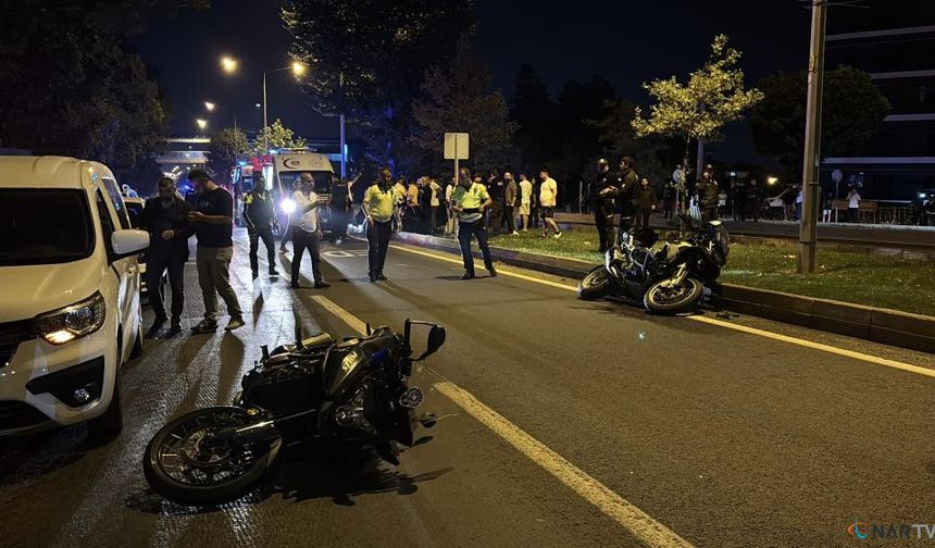 Bolu'da motosikletli polis ekipleri kaza yaptı: 4 yaralı.