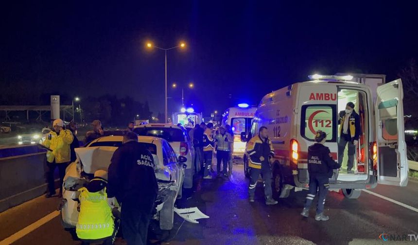 Tekirdağ'da zincirleme kaza: 2'si asker 5 yaralı