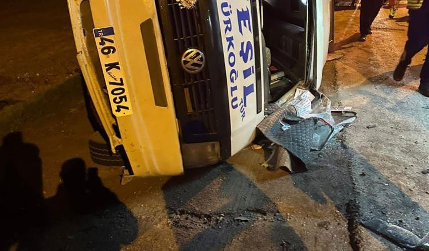 Kahramanmaraş’ta minibüs kazası