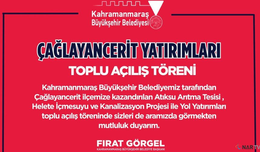 Çağlayancerit’e 854 Milyon TL’lik Yatırımın Toplu Açılışı Yapılacak