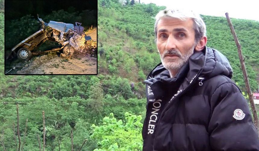 Yamaçtan yuvarlanan aracın sürücüsü o anları anlattı.