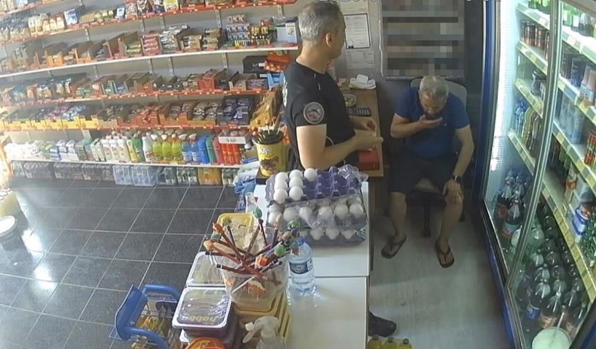 Nefes borusuna şeker kaçan bakkalın yardımına polis yetişti