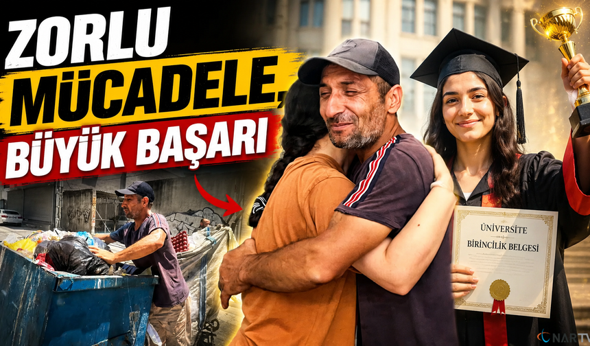 Sokaklarda kağıt toplayarak okuttuğu kızı, üniversiteyi birincilikle bitirdi.