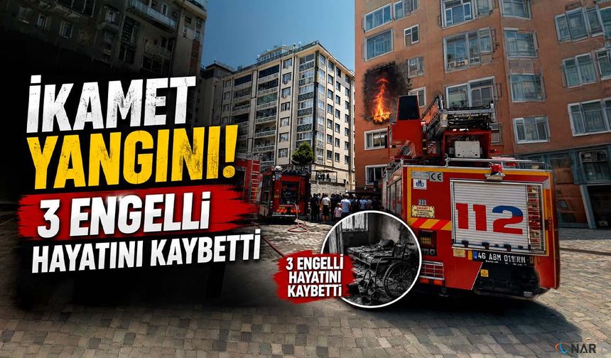 Kahramanmaraş'ta ikamet yangını.