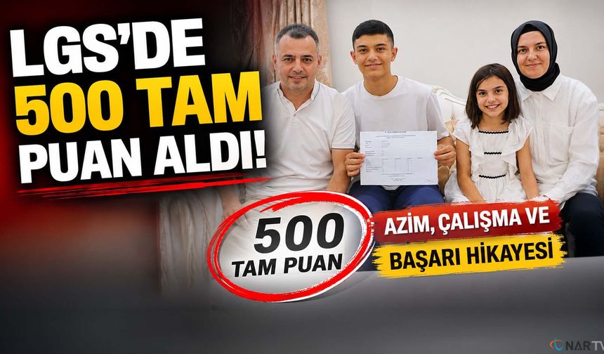 Kahramanmaraşlı depremzede tam puan aldı.
