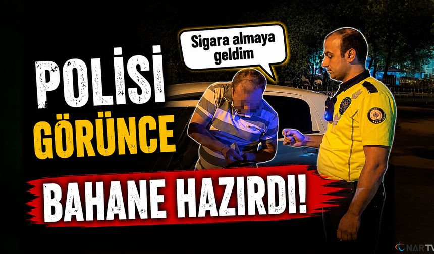 Alkol denetimini görünce aracı park etti...