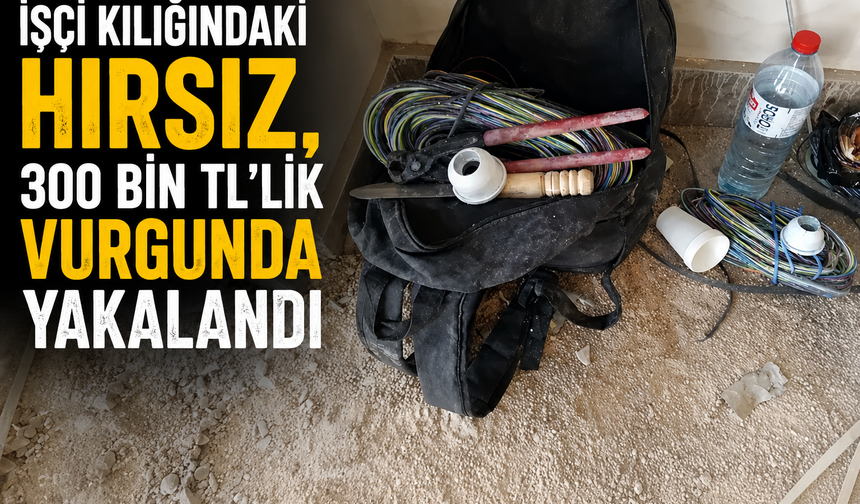 İşçi Kılığındaki Hırsız, 300 Bin TL’lik Vurgunda Yakalandı