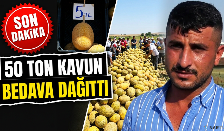 Kavunları Satmak Yerine Depremzedelere Dağıttı