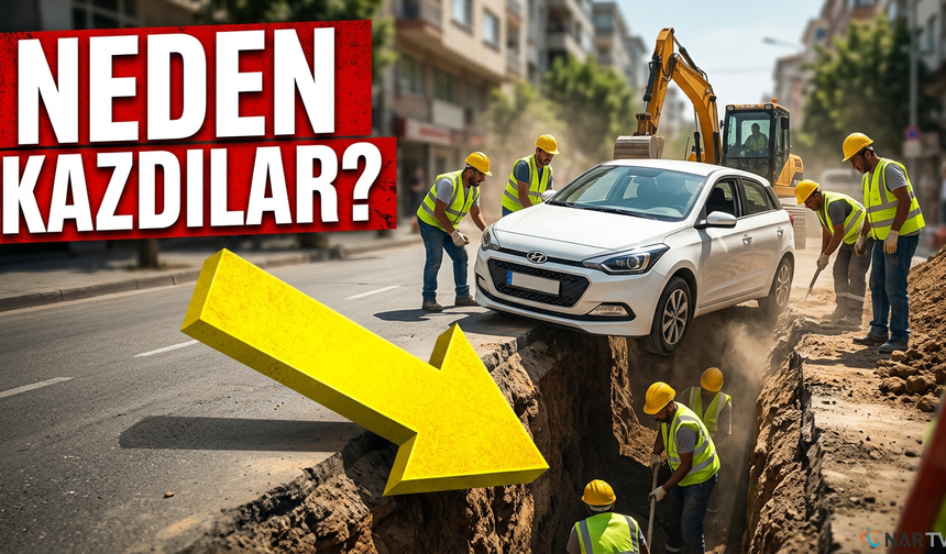 Otomobilin etrafını kazdılar.