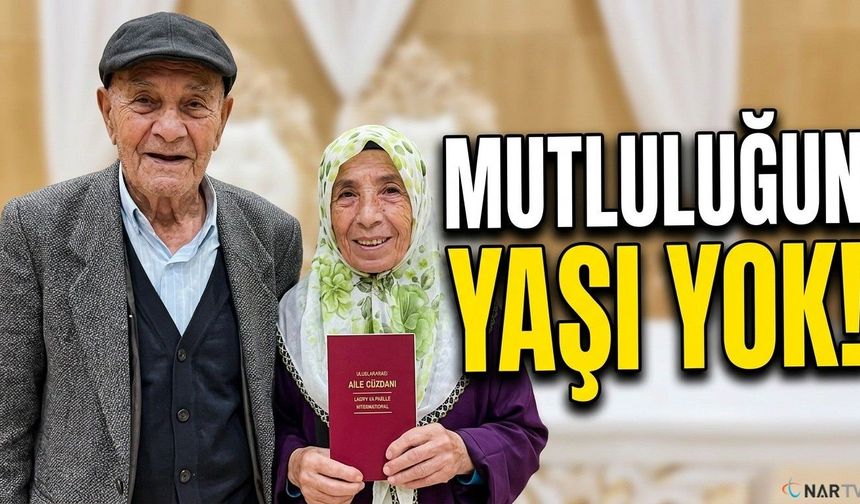 86'sında damat, 72'sinde gelin oldu