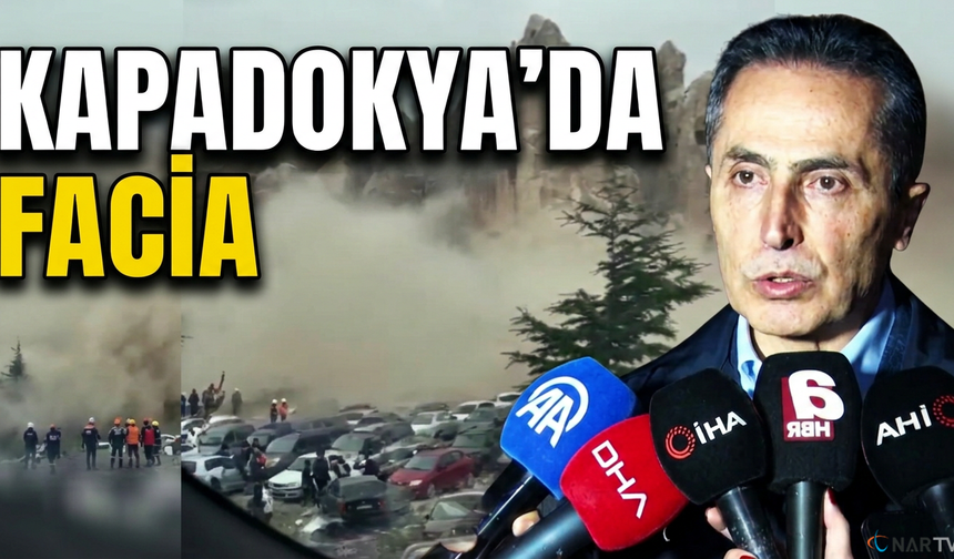 Kapadokya'da peribacası çöktü