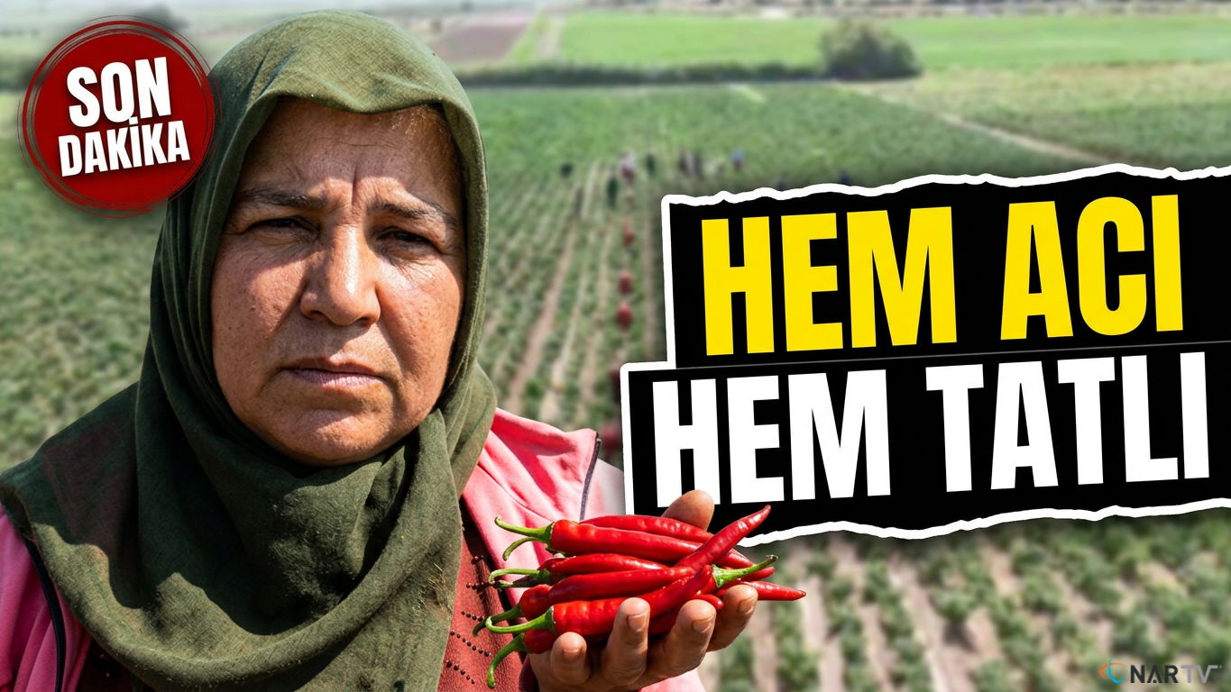 İşçiler 40 derece sıcakta biber hasadı yapıyor.